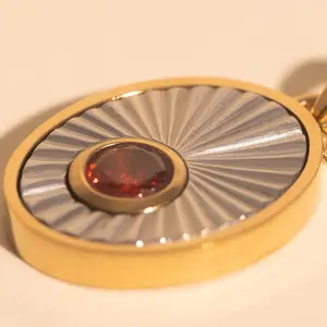 January Birthstone Necklace Charm