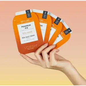 VOESH Pumpkin Pie 4-Step Pedi-in-a-Box 🎃🦶 / Case of 50 Treatment Sets by Voesh of New York