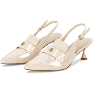 Coutgo Women's Pointed Toe Sandals Slingback Kitten Heel Pumps Slip On Ankle Buckle Dress Shoes