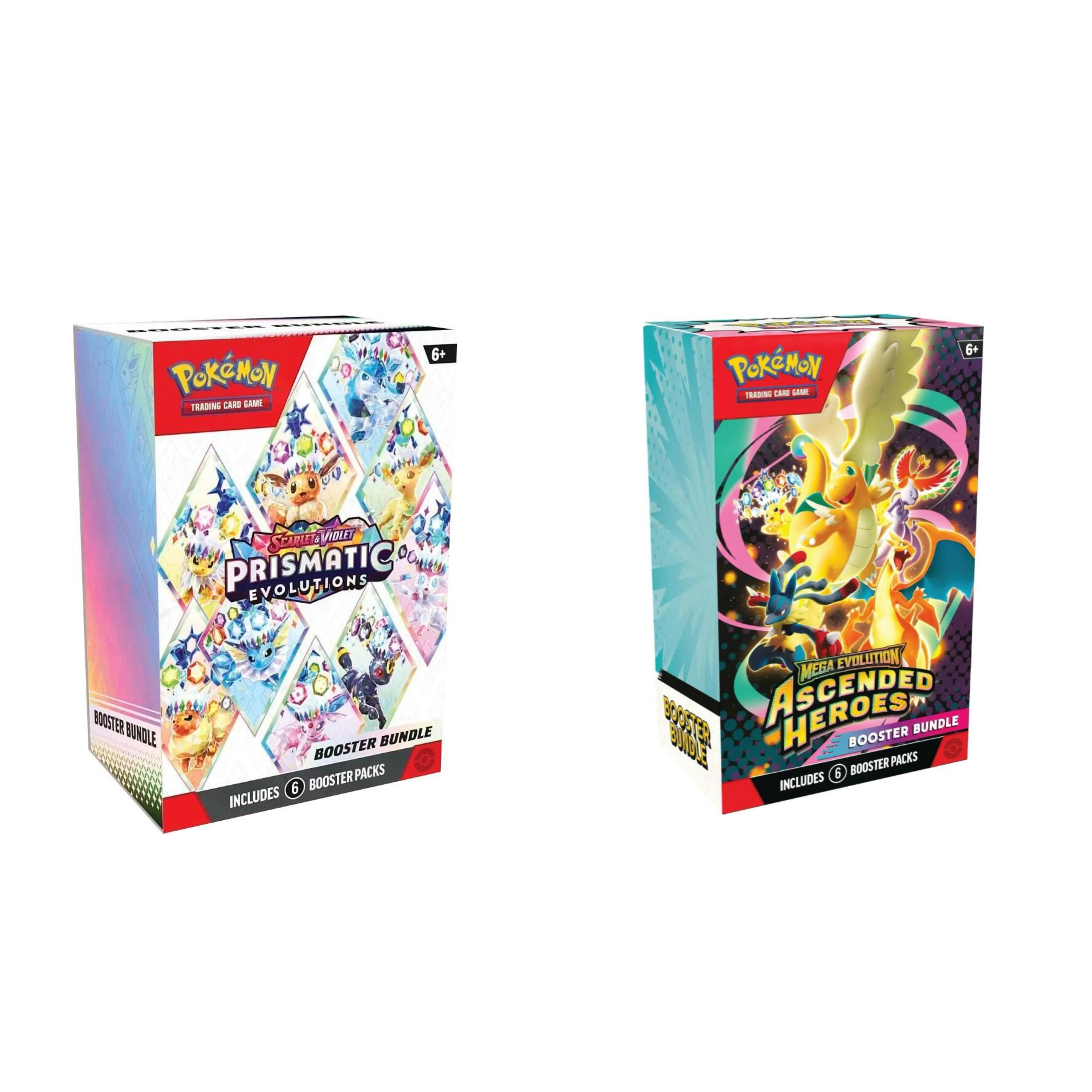 Pokémon TCG: HOT BUNDLE - Prismatic Evolutions Booster Bundle plus Ascended Heroes Booster Bundle