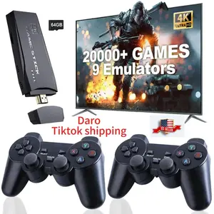 20,000+ Retro Game Console, Plug-And-Play Video Game Stick, 26 Emulators, 4K HDMI Output, High-End Dual Controllers, Christmas Gift