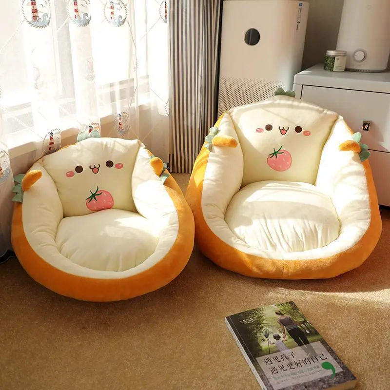 Cartoon Fruit Plush Seat Cushion, New Cute Soft Comfortable Pad, Home Fun Thick Chair Mat, Soft Skin-Friendly, Bedroom Living Room Sofa Decor, Soft Padded Cushion, Thickened Cushions