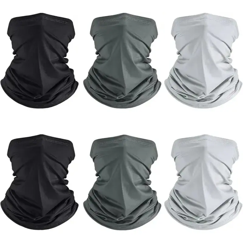 6PCS Cotton Unisex Adult Cooling Neck Gaiter Face Cover, UV Sun Protection Outdoor Clothes, Sports & Outdoor Accessory