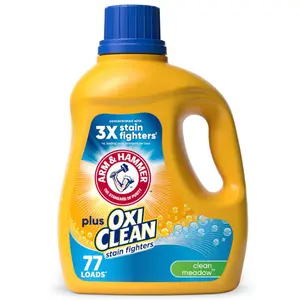 Plus OxiClean Clean Meadow, 77 Loads Liquid Laundry Detergent, 100.5 fl oz