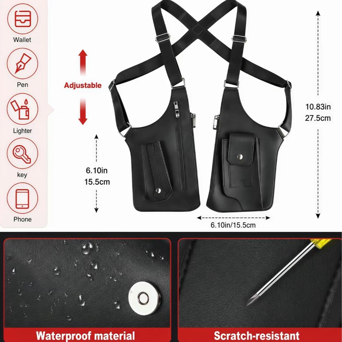 Men's Leather Underarm Bag, VintageAnti-Theft Shoulder Holster with Adjustable Strap for Outdoor Cycling & Travel, Gifts for Him, Leather Bags handbag Men's Leather Underarm Bag, VintageAnti-Theft Shoulder Holster with Adjustable Strap for Outdoor Cycling & Travel, Gifts for Him, Leather Bags handbag