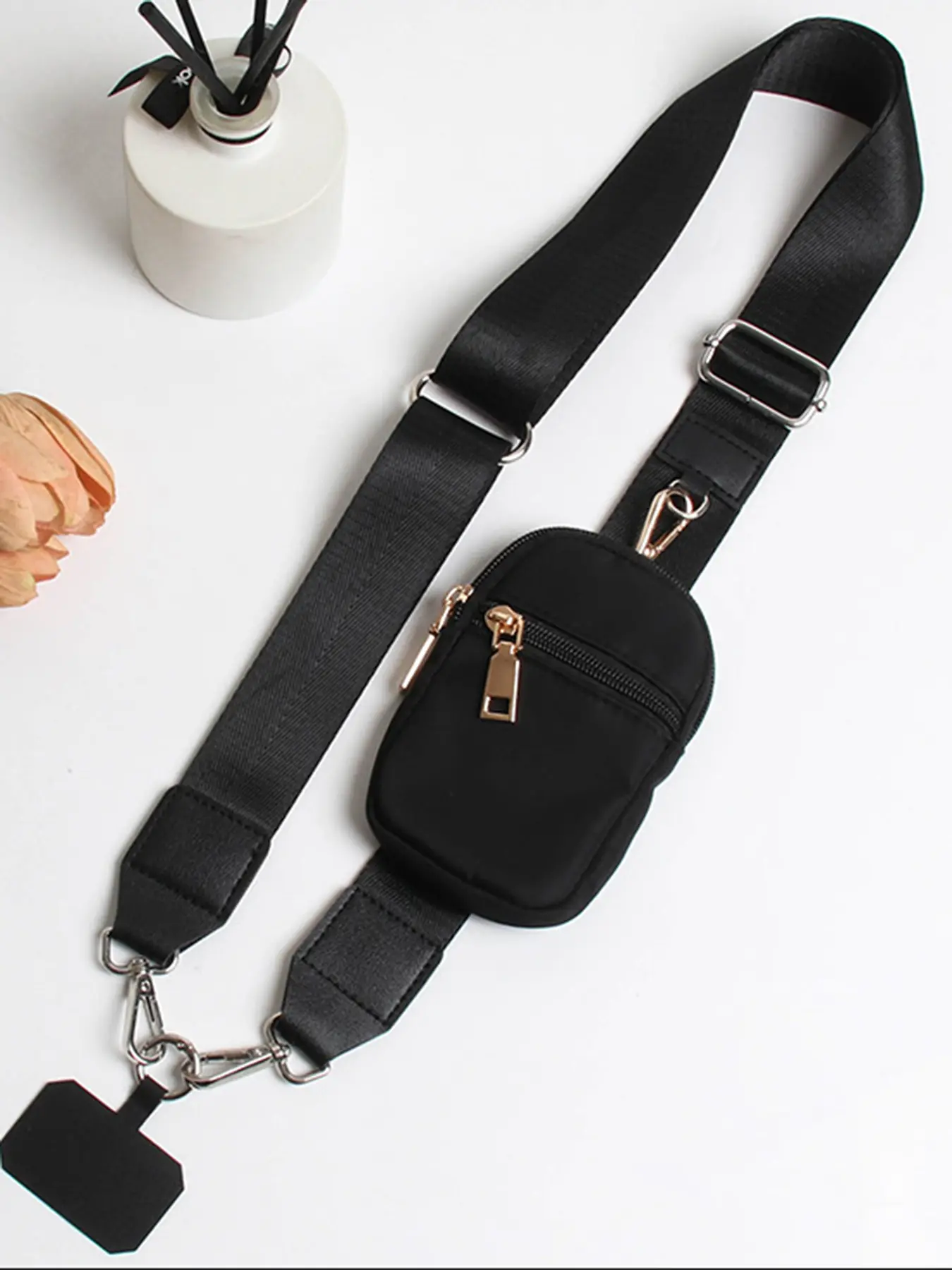 Lanyard mobile phone bag, Crossbody phone lanyard, adjustable shoulder strap messenger bag, casual daily commuting shoulder bag, mini carry-on storage slung bag, suitable for daily travel, shopping, Phone Sling