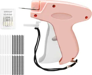Handheld Tagging Gun Stitch Gun for Quick Clothing Fix-Tag Attacher Guns for Clothes-Mini Sewing Micro Tagging Gun,Includes 6 Needle,1000 Black Fasteners & 1000 White Fasteners