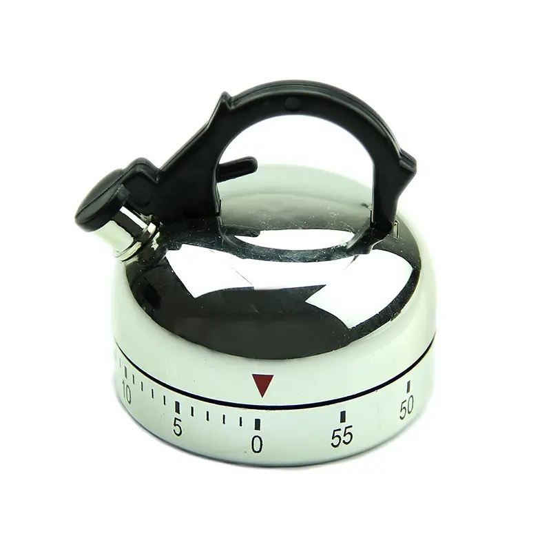 Mechanical Teapot-Shaped Kitchen Timer - 60-Minute, Adjustable, Stainless Steel, Bell-Equipped Kitchen Gadget for Sailing Water Sports, Kitchen Gadgets, Cooking Timer