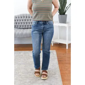 Lesly Mid Rise Ankle Straight Mica Jeans