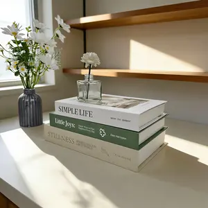 3pcs Vintage Antique Decorative Fake Books, Elegant Realistic Book Decorations, Desktop Art Ornament, Ideal for Living Room, Bedroom, Coffee Table, Fashionable Atmosphere Enhancers