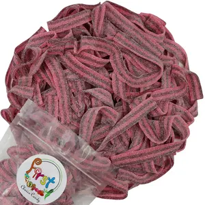 RASPBERRY CHERRY GUMMY BELTS 2LB BAG