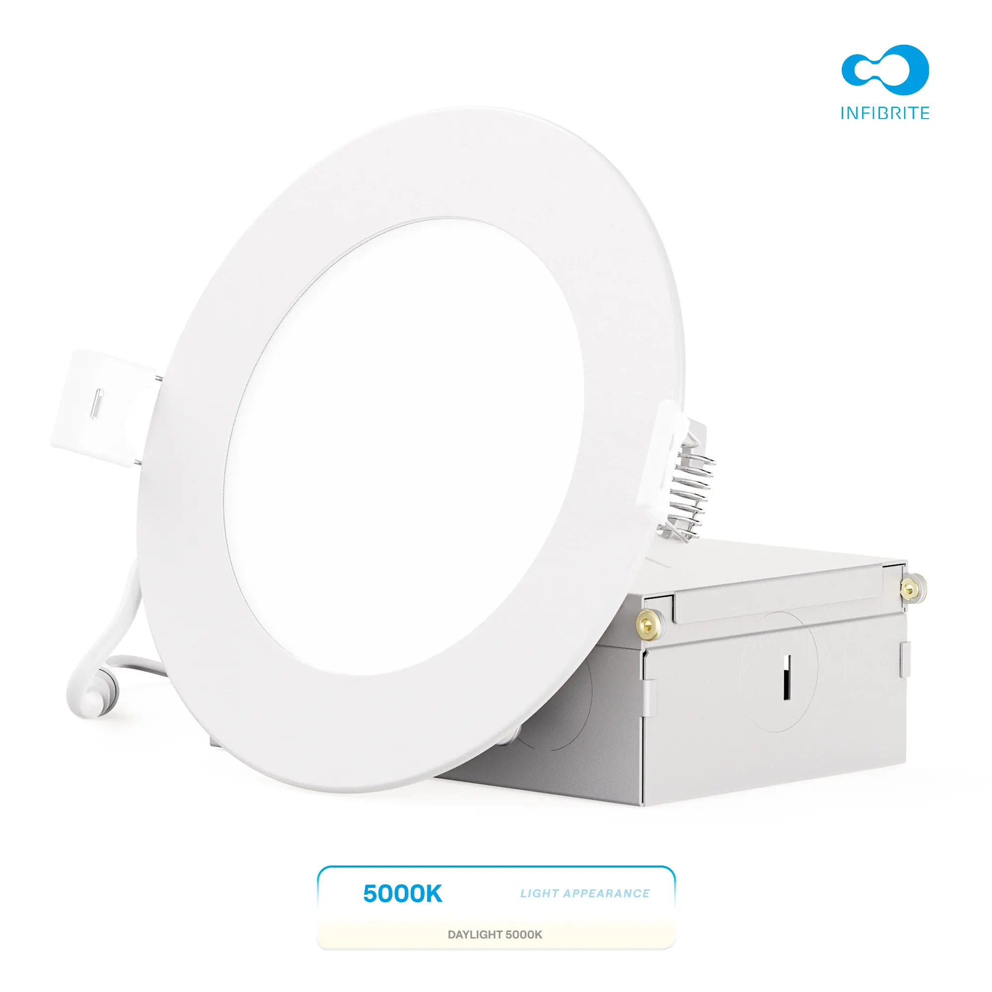 4-Inch 5000K Daylight White Recessed LED Downlight, 9W, 750 Lumens, Triac Dimming, Wet Rated
