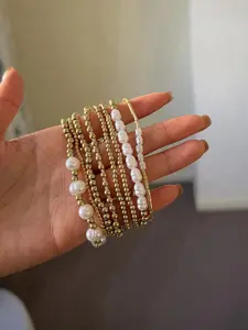 Women's Fashion Jewelry Set, Ccb Beaded Bracelet Collection, Bangles Bracelets Set, Stacking Bracelet, Elegant Accessory for Daily Wear & Special Occasions
