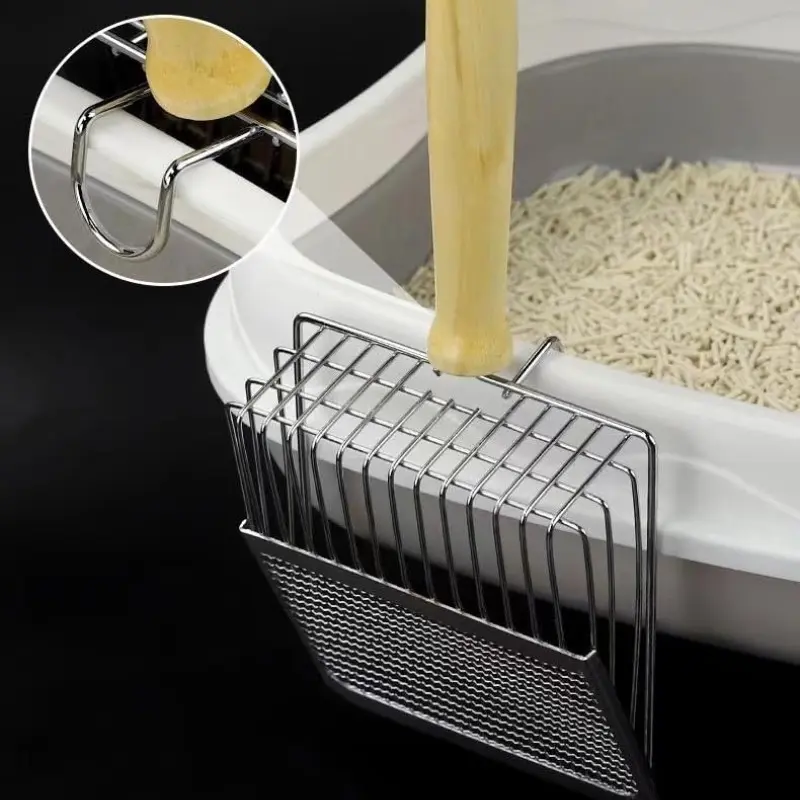 Cat Litter Scoop, Aluminum Alloy Cat Litter Scooper, Cat Litter Picker, Durable and Easy to Clean, Ergonomic Design, Suitable for Cat Litter Box, Easy Cleaning