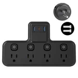 Wall Socket Extension, Multifunctional Wall Socket with PD Fast Charging, Electrical Sockets & Accessories for Office, School, Home