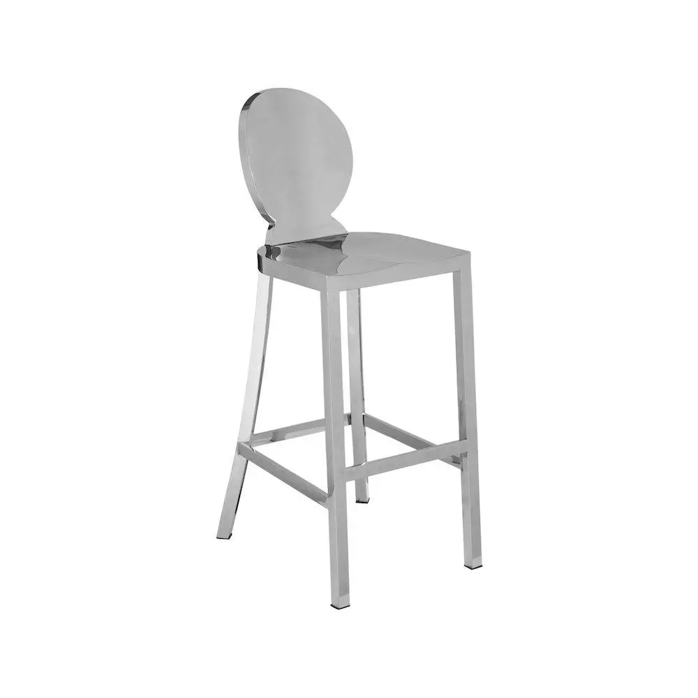 Maddox Chrome Stainless Steel Stool