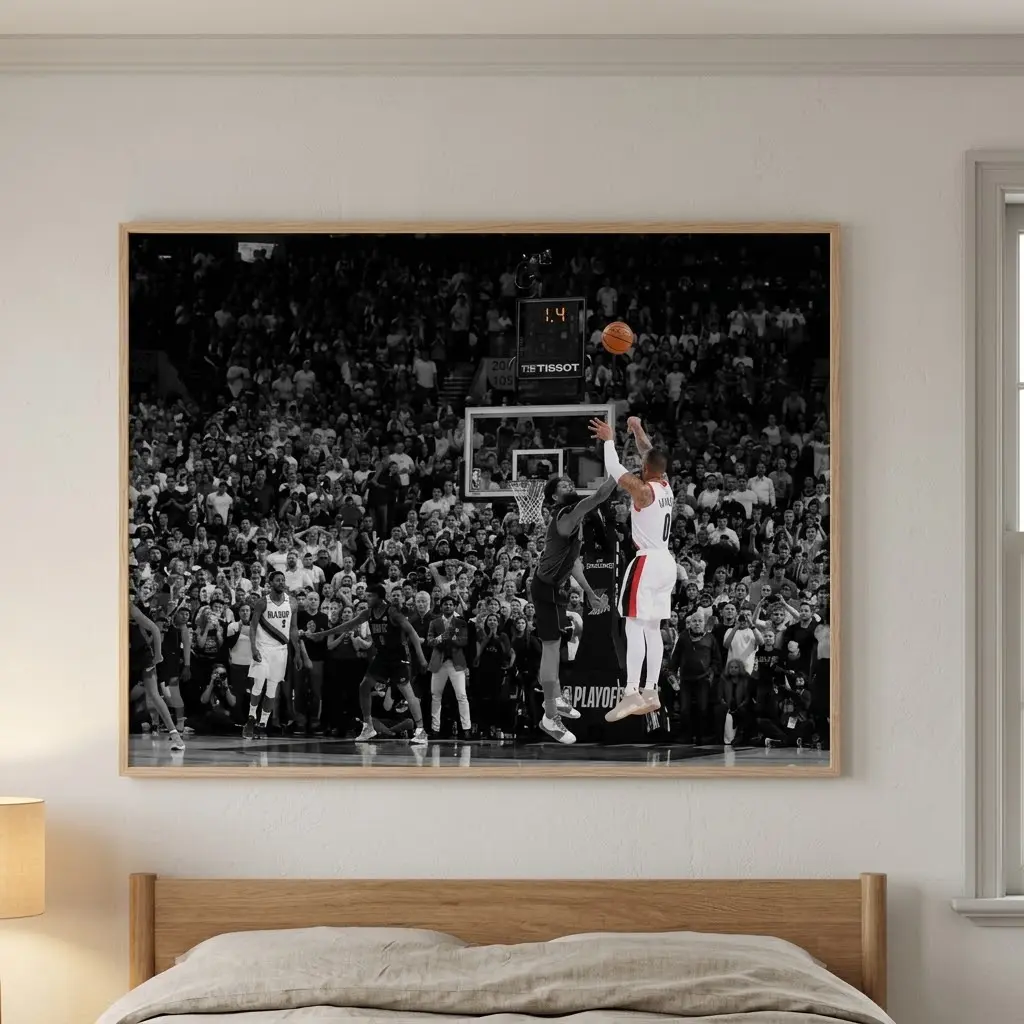 Damian Lillard vs OKC Dame Time Posters Print Unframed Portland Trail Blazers Basketball Hand Made Wall Art Home Decor