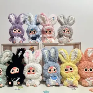 Rabbit Town Series Plush Blind Box Toy Doll Display Piece, Cute Girl Handmade Figurine Decoration, Collectible Plaything Gift