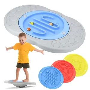 3-in-1 Kids Maze Balance Board, 3 Swappable Labyrinths & 3 Challenge Balls, Non-Slip Rubber Base Wobble Board for Core Training, Skate Prep & ADHD Focus, Ages 3-12