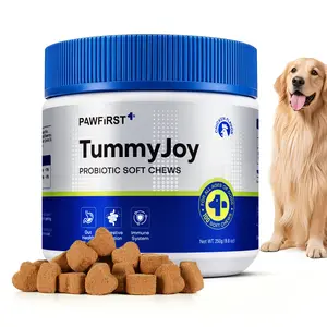 PawFirst Probiotic Soft Chews for Dogs – Digestive & Gut Health Support with Prebiotics and Enzymes, Chicken-Flavored, 100ct