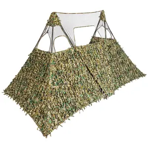 Nukem Double Up System - Mossy Oak Greenleaf 3D Leafy Regular and XL Size Hunting Blind Panel Set for 2 Hunters Lightweight Portable