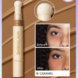 SHEGLAM Complexion Boost Concealer-Earth Sponge-Head Applicator Matte Liquid Concealer Long Lasting for Makeup - Cosmetic