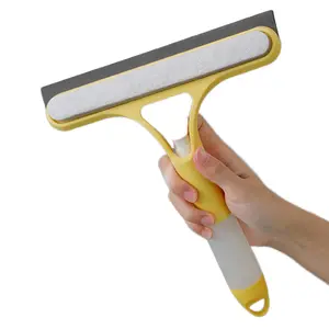 3 in 1 Window Cleaning Scraper, Squeegee andScrubberwith Spray, Multifunctional HouseholdCleaning Tool, CarWindshieldCleaner, Lightweight Silicone Microfiber Wipe Glass White brush cleaner cleaning tool home efficient