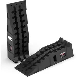Ramps for Oil Changes and Lift, Portable High Profile  Ramps for Garage, Heavy Duty Tire Ramps for Larger  and Support Jack, 2 count