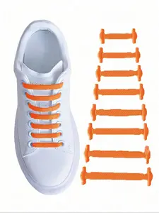 Silicone Elastic Shoelaces, No Tie Shoelaces, Secure Lace Up, Suitable for Sports Shoes and Casual Shoes, Unisex, Suitable for Festival Activities and Birthday Parties