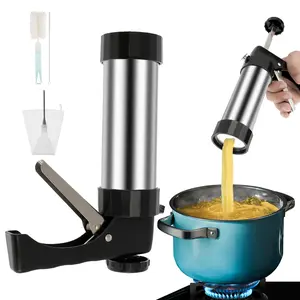 2025 NEW Churrera Churro Maker Machine Stainless Steel Cookies Maker Kit with 3 Different Tips Piping Nozzle Piping Bag Lightweight Hollow Churro Bakeware Tool