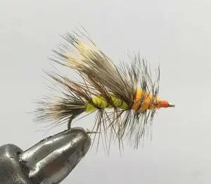 One Dozen (12) Stimulator Yellow Dry Fly- Strike Fly Company