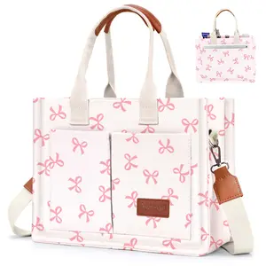 Tote Bag for Women with 2 Front Pockets & Magnetic Closure Crossbody Work Bag for Travel Nurse Teacher Ideal Gift