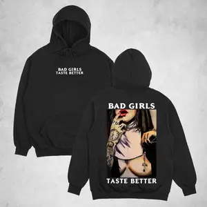 Bad Girls Taste Better Hoodie – Bold Naked Nun Graphic Pullover, Soft & Comfortable Streetwear, Edgy Trending Hoodie for Men and Women Casual Cotton fall outfits hoodies    Bold edgy design for goth Harajuku streetwear lovers