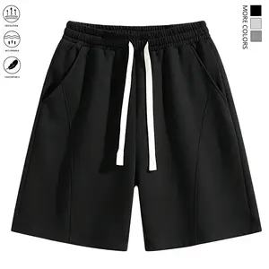 Men’s summer casual shorts featuring a simple, multifunctional pocket design; suitable for everyday wear, running, fitness, and outdoor travel. Elastic waistband with drawstring; ideal for summer activities—men’s athletic shorts.