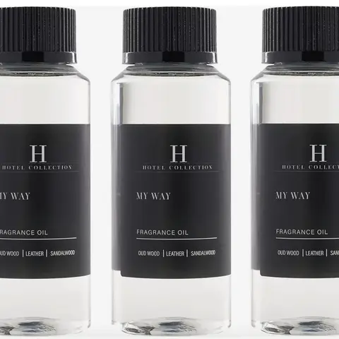 3 Hotel Collection - My Way Essential Oil Scent Luxury Hotel Inspired Aromatherapy Scent Diffuser Oil - Lush Sandalwood, Warm Virginia Cedar, and Beautiful Iris - for Essential Oil Diffusers  Fragrance Freshener Scented Bottle Room Perfume  Pack Lemon Aro