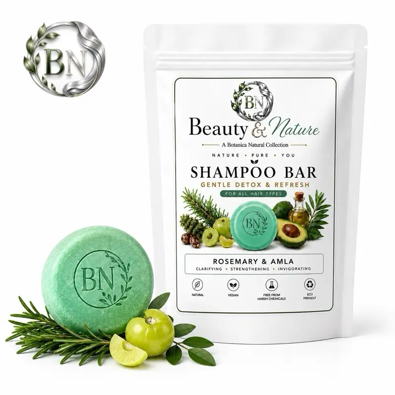 BN Rosemary & Amla Shampoo Bar – 60g Beauty & Nature | A Botanica Natural Collection