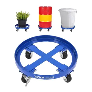 VEVOR 55 Gallon Drum Dolly 2000 lbs Barrel Dolly Cart Drum Caddy 4 Caster Wheels