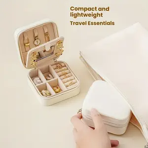 Travel Jewelry Organizer Bag, Portable Lightweight Mini Compact Storage Box for Necklaces Earrings Rings, Ideal Gift for Women, Perfect for Travel Accessories