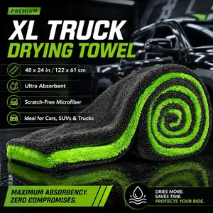 Full-size SUV truck drying towel, Car Drying Towels - 48"x24" double-sided microfiber, twist yarn technology, absorbent and scratch-resistant, machine washable, suitable for car cleaning and drying, water-absorbing fabric, Towels For Cars