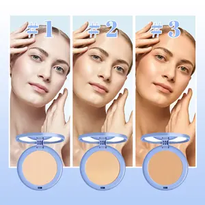 OUHOE Compact Flawless Powder Fog DryWet Dual-use, Natural Concealer DurableWaterproof, Lightweight & BreathableSetting Powder Cosmetic Makeup