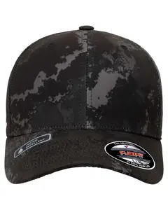Flexfit Unisex 6-Panel VEIL Camo Cap - 6277VC Polyester, Water-Repellent, Breathable, All-Day Comfort Casual Hat for Summer Streetwear Snapback Baseball Cap Sports Cap