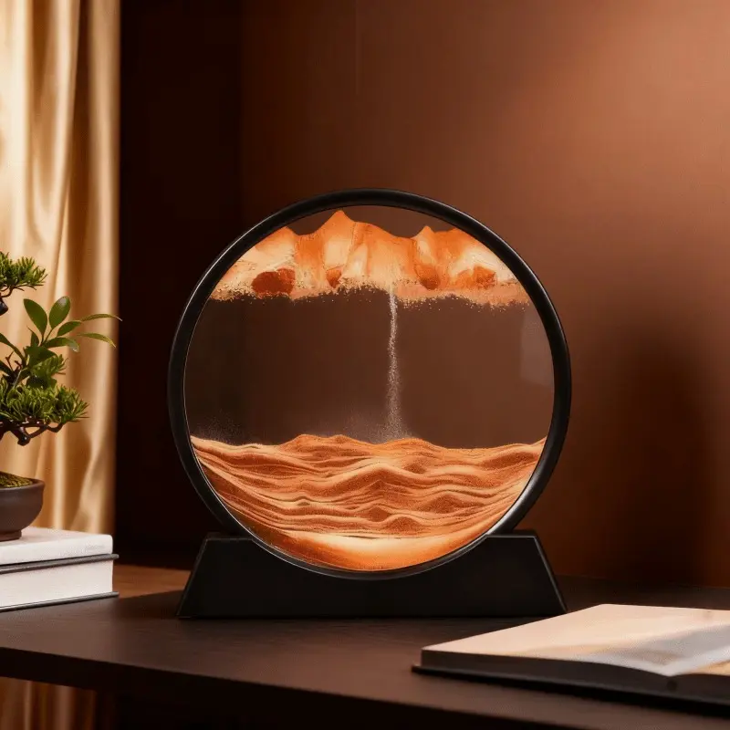 fine sand slowly flowing and piling up layers of mountains, with a sense of healing atmosphere. It is not only a desktop decoration, but also an decompression small object. New Year, graduation season, Christmas gifts are the first choice, Sand Art