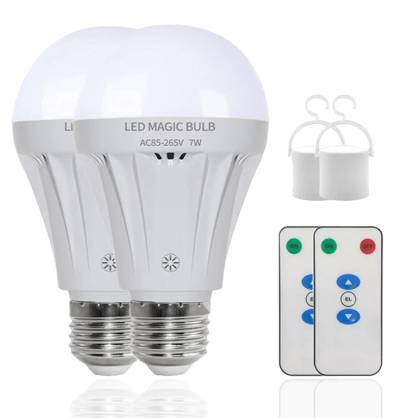 Rechargeable LED Bulb with Remote Control, E27 Screw Base LED Bulb, Dimmable LED Light Bulb, Adjustable Brightness Led, Smart LED Bulb for Home, Office, Bedroom, Dimmable Bulbs