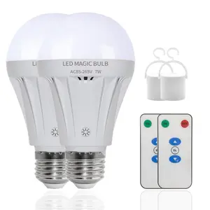 Rechargeable LED Bulb with Remote Control, E27 Screw Base LED Bulb, Dimmable LED Light Bulb, Adjustable Brightness Led, Smart LED Bulb for Home, Office, Bedroom