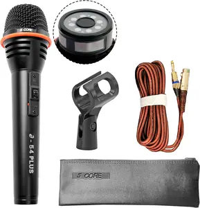 5 CORE Microphone Dynamic Vocal Handheld Mic Cardioid Microfono w On Off Switch + 16Ft XLR Audio Cable for Singing Karaoke Speaking & Parties - A-54
