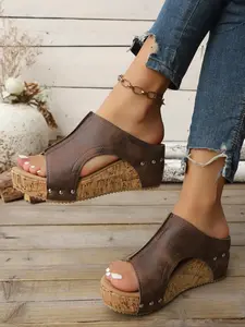 Women's Fashionable  Platform Sandals, Casual Comfortable Wedge Sandals for Summer, Female All-match Shoes for Daily Wear