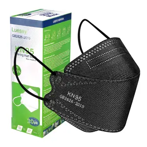Luesay kn95 Face Masks 20 Pack, Breathable Comfortable and Disposable KN95 Mask, Black