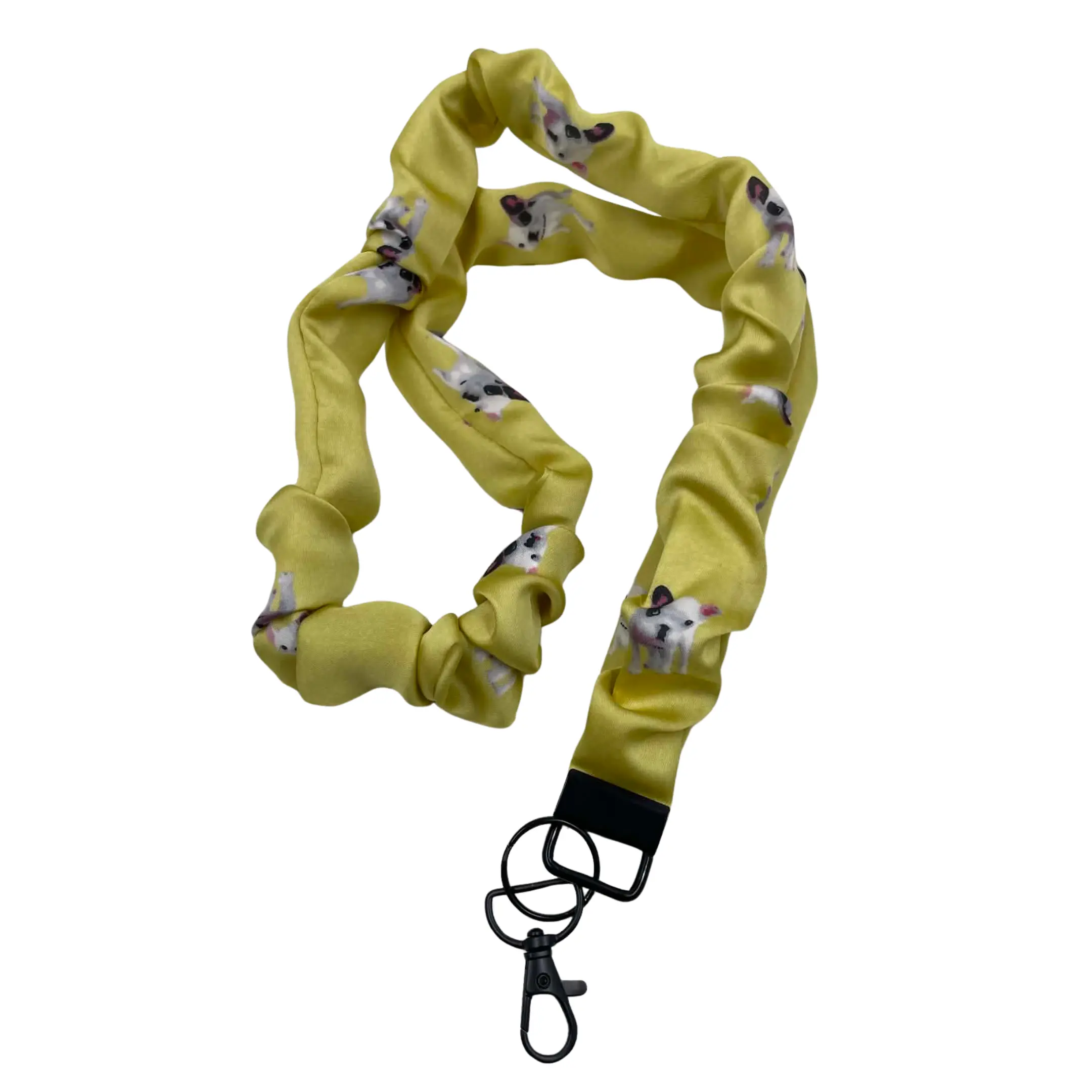 The Frenchie Scrunchie Keychain - 19" Handmade Lanyard for Keys, IDs, Badges, and Hand Sanitizer - Soft Fabric