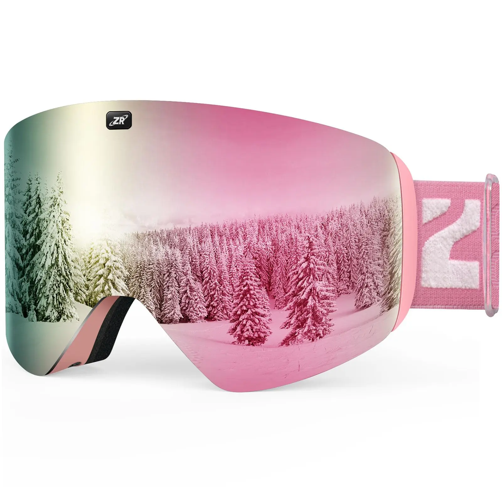 ZIONOR X11 Ski Goggles Magnetic Cylindrical Anti-fog UV Protection Snowboard Snow Goggles for Men Women