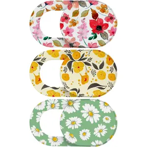 Laptop Camera Cover Slide Cute, Ultra Thin Webcam Cover for  iPad MacBook Pro  iMac Cell Phone PC Accessories, Camera Blocker Slider,  for  -  (3*Flowes)